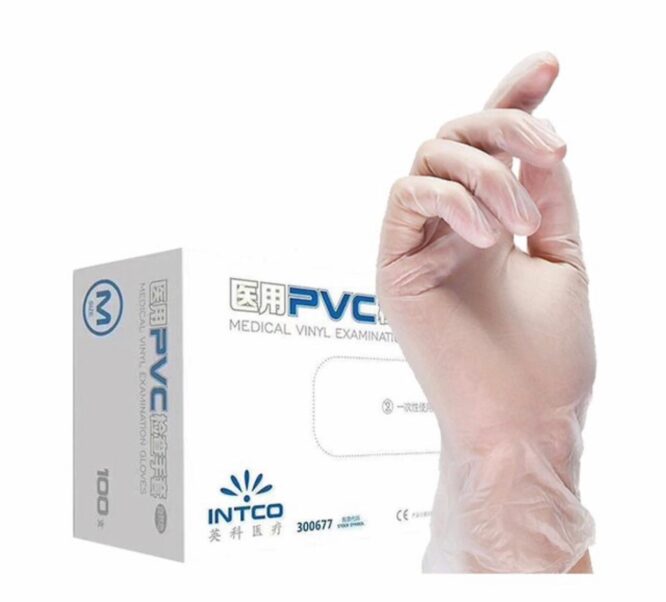 Guantes de vinyl medium (caja de 100 und.)